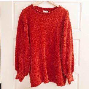 Chenille Red Sweater